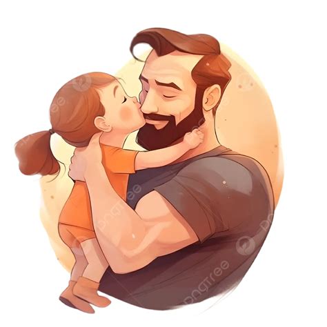 father and daughter cartoon